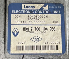 CALCULATEUR RENAULT CLIO 2 KANGOO 1.9D LUCAS HOM7700104956 7700111206