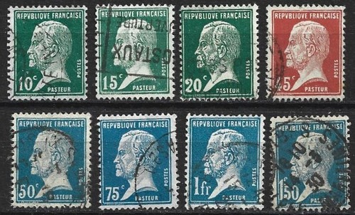 France série 8 timbres - france,