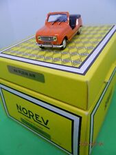 NOREV 1/43 RENAULT R4 PLEIN AIR orange, boite podium d'époque