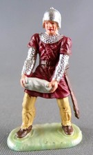 Elastolin - 40mm - Moyen-âge - Homme d'Arme Piéton Servant de Catapulte Pierre (