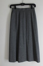 Boos Sz 34 XS Wool Austrian Loden Green Tracht Trachten Straight Full Skirt 