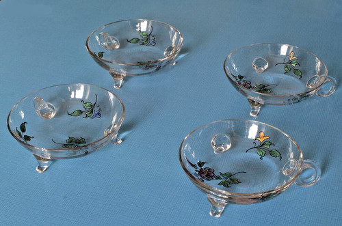 Coupes verre à décors - à,
