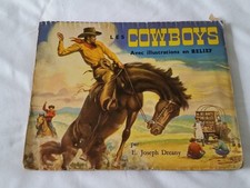 Livre ancien à système Les Cowboys 1952 Joseph Dreany‎ illustrations en relief