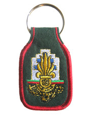 PORTE CLES TISSUS BRODE DOUBLE FACE LEGION ETRANGERE 13° DBLE DJIBOUTI