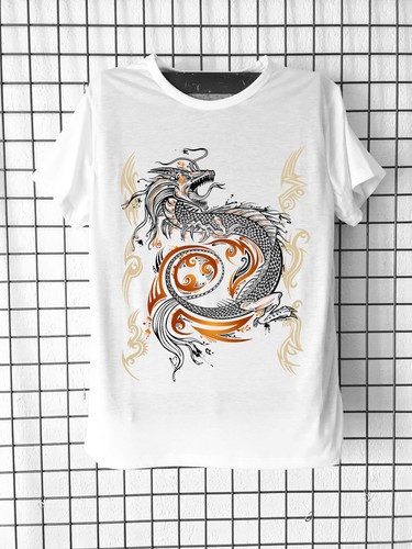 Tee shirt dragon japonais - dragon,