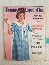 FEMME D'AUJOURD'HUI N°1094 21/4/66 Mode Couture A-M Peysson I.Gandhi Zizi Jeanma