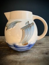 Pichet Vintage Digoin Sarreguemines - Décor Bateau et Mouette