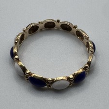 Bague ancienne En Or 14 Carats Emaillé