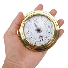 Horloge de marée silencieuse, accessoires pour bateau, coque en laiton,