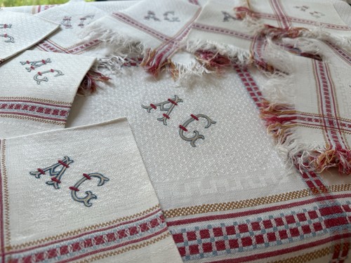 Ancienne nappe thé - à,
