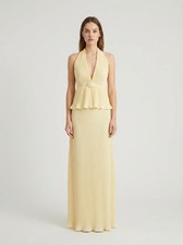 Robe longue Merida jaune -