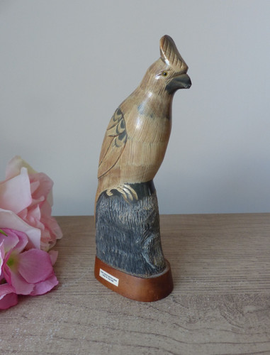 Sculpture oiseau tropical - , en