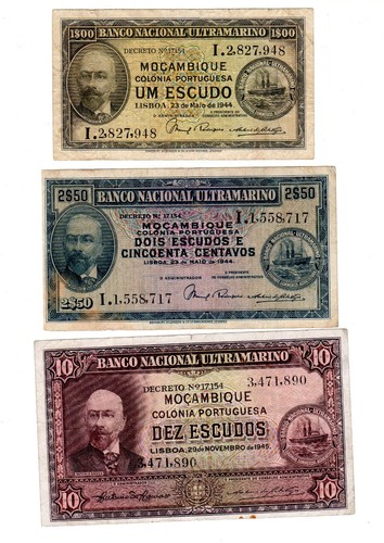 Set serie billets mozambique - set, 3