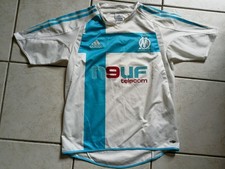 MAILLOT FOOT ADIDAS OM OLYMPIQUE DE MARSEILLE NEUF TELECOM TAILLE 14 ANS TBE