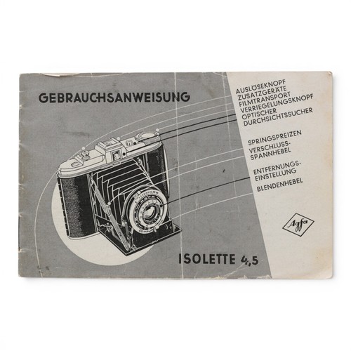 Agfa isolette manuel - isolette, 4,5