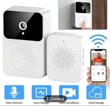 Visiophone sans fil, 1 pièce, sonnette de porte de sécurité intelligente.