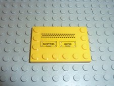 LEGO Yellow tile ref 6180pb023 / Set 7632 Crawler Crane