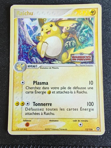 Carte pokemon raichu - raichu, 12/108