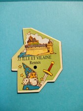 ANCIEN  MAGNET LE GAULOIS  CARTE DE FRANCE N° 35  ILE ET VILAINE 