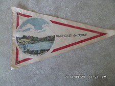 DRAPEAU FANION ancien Automobilia Caravane BAGNOLES DE L'ORNE   K11