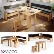Ensemble table et bancs en angle Vicco Roman, banc de cuisine, banc en angle