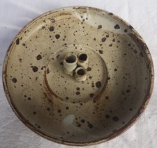 Plat Coupe Soliflore Bougeoir assiette pique fleur Ikebana Grès Pyrité La Borne 