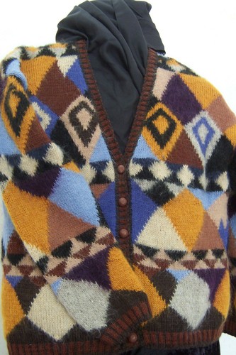 Gilet jacquard motif - , abstrait
