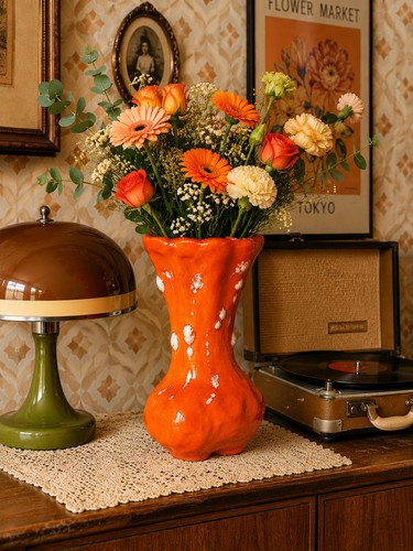 Grand vase céramique vintage - vase,