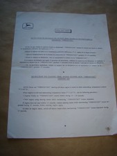 JOHN DEERE Instructions