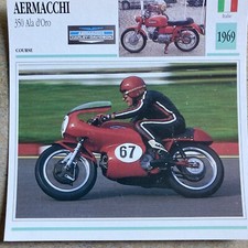 Aermacchi 350 Ala d'Oro 1969 carte moto collection Atlas Italie
