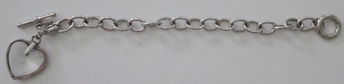 Silver tone heart shaped - silver-tone, w/