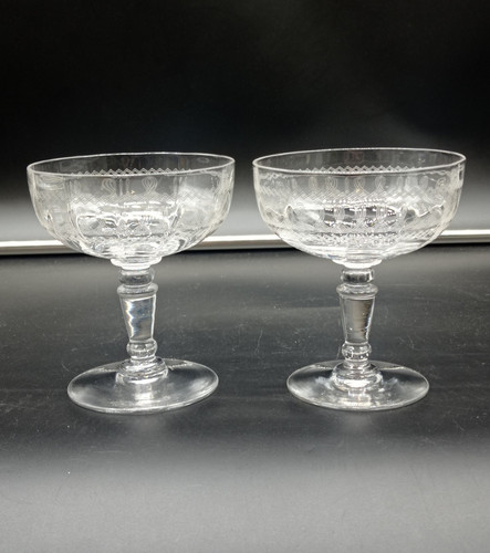 Coupes champagne gravées - 2, à