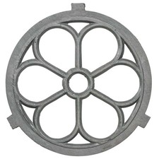 Fenêtre de grange à barreaux fer forgé rouille style antique 65cm 