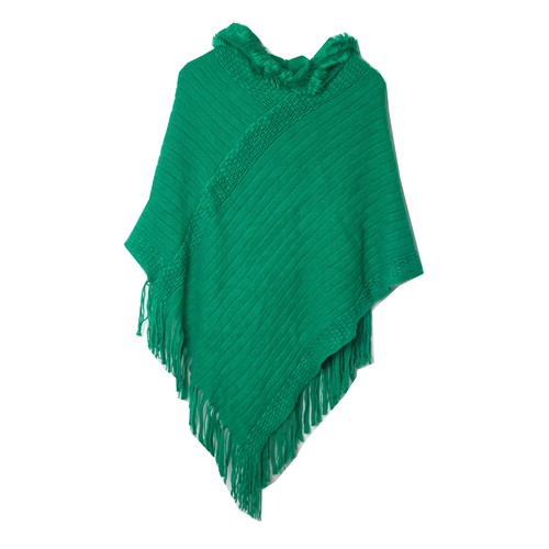 Poncho laine fausse - en,