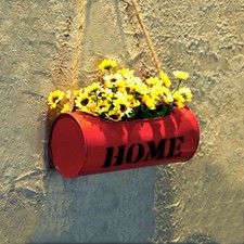  1Pc fer Tenture Murale Seau De Fleurs Décor De Style Industriel Conteneur De