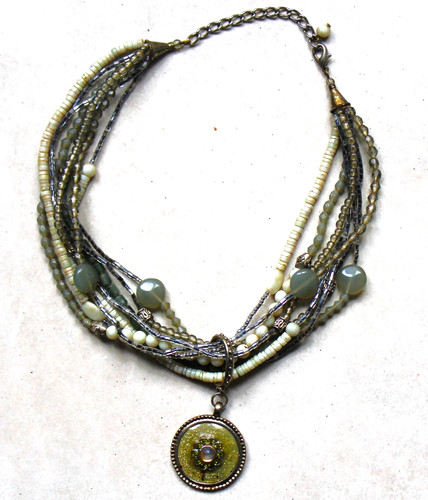 Collier perles pendentif - collier, de