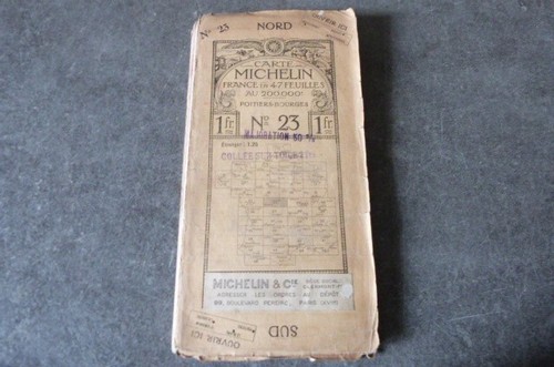Ancienne carte entoilée - entoilée, 23