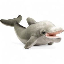 Doudou peluche gris dauphin - peluche,