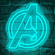 🔵 LAMPE NÉON LOGO AVENGERS