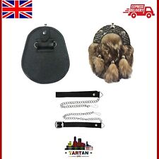 Robe Complète TC Kilt Écossais Escarcelle - Cantle Celtique,Finition Chrome &