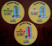 3 autocollants Ricard différents