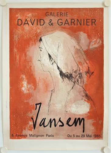 Affiche jansem 1965 exposition - jansem,