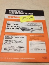 Revue Technique Automobile Fiat Uno 45 45ES 55 55S 70S évolution Fuego LNA éd.84
