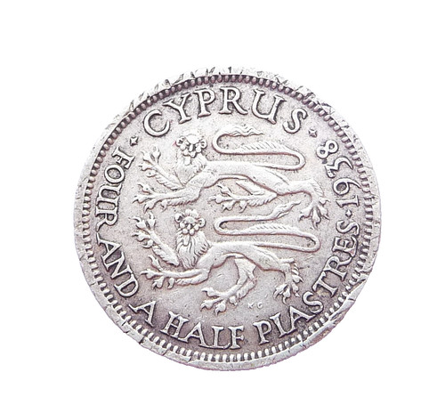 Chypre piastres 1938 - 4, 1/2