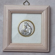 Cadre Religieux Vierge à l’Enfant – Idée Cadeau de Baptême