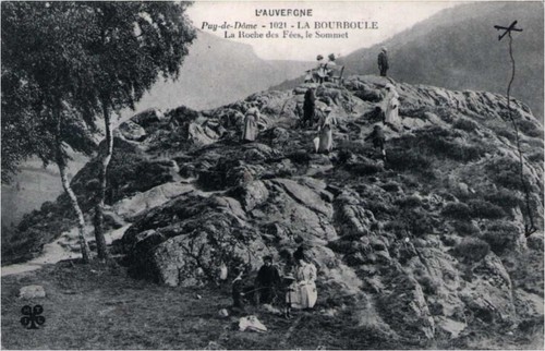 Cpa bourboule la roche - la,