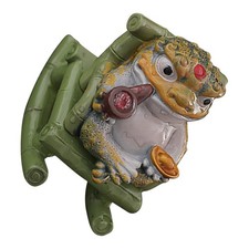 Grenouille porte- en résine, statuette Feng Shui, décoration de bureau,