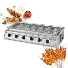 6 brûleur de barbecue GPL barbecue à gaz barbecue Couvercle en verre sans fumée