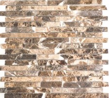 Marbre Carreaux de Mosaique Pierre Mosaïque Impala Braun Paroi 40-1306_F 10