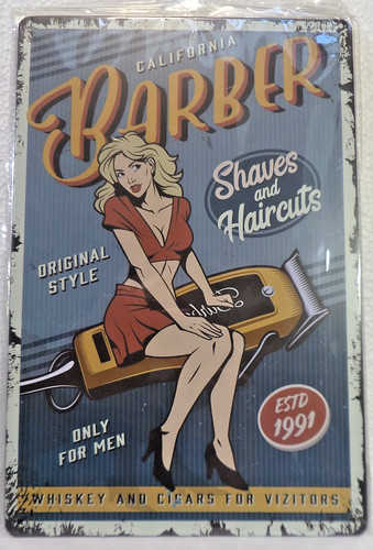 Plaque metal vintage 20x30 - metal,